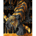 Тигр в золоте Алмазная вышивка мозаика