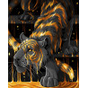  Тигр в золоте Алмазная вышивка мозаика АЖ-1746
