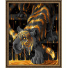 Пример оформления в рамку Тигр в золоте Алмазная вышивка мозаика АЖ-1746