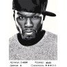 Сложность и количество цветов 50 Cent Раскраска картина по номерам на холсте Z-AB94