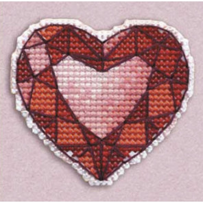  Сердце значок Набор для вышивания Овен 1173