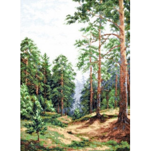 Сосновый лес Набор для вышивания Палитра