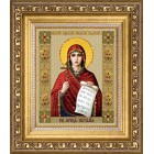 Икона святая мученица Наталия Картина из страз по номерам с рамкой Набор Чаривна Мить