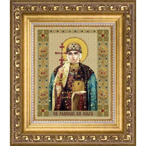 Икона великая княжна Ольга Картина из страз по номерам с рамкой Набор Чаривна Мить