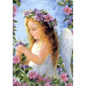 Ангел с цветами Алмазная вышивка мозаика Алмазное Хобби