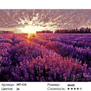  Вечер в Провансе Раскраска картина по номерам на холсте Белоснежка 547-CG