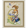 В рамке Пасхальный кролик Набор для вышивания Золотое Руно Д-063