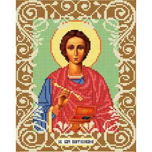  Святой Целитель Пантелеймон Канва с рисунком для вышивки бисером Божья Коровка 0063