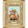 В рамке Святой Георгий Победоносец Канва с рисунком для вышивки бисером Божья Коровка 0056