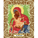 Богородица Милостливая Канва с рисунком для вышивки бисером Божья коровка