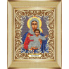 В рамке Богородица Леушинская Канва с рисунком для вышивки бисером Божья Коровка 0052