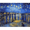 Звездная ночь над Роной (репродукция Ван Гога) Раскраска (картина) по номерам на холсте Iteso