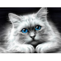Голубоглазая кошка Алмазная вышивка мозаика