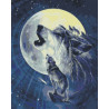  Лунные волки Алмазная мозаика вышивка Паутинка М-355