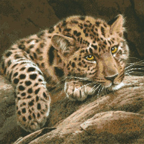  Леопард Алмазная мозаика вышивка Паутинка М-304