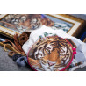 Пример отшивания Амурский тигр Ткань с рисунком Матренин посад
