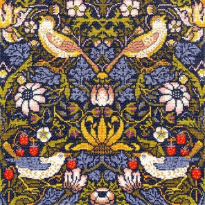 Фрагмент крупно Клубника Набор для вышивания Bothy Threads XAC3