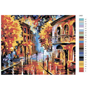  Схема Осенний этюд Раскраска по номерам акриловыми красками на холсте Живопись по номерам