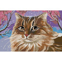 Кошачий портрет Раскраска картина по номерам на холсте