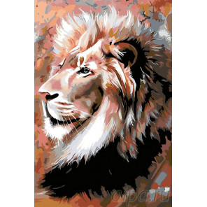 Раскладка Портрет льва Раскраска картина по номерам на холсте A64