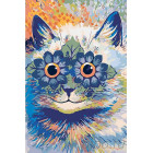  Цветочный котик Раскраска картина по номерам на холсте A105