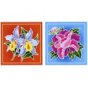Орхидеи и пион Раскраски (техника батик) по номерам Батик-Арт