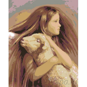 Раскладка Юный ангел Раскраска картина по номерам на холсте RA011