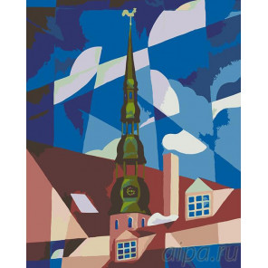  Городской шпиль Раскраска картина по номерам на холсте LV07