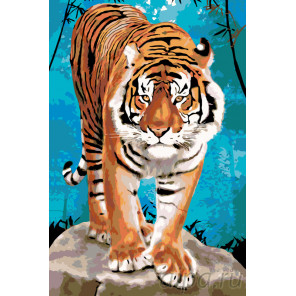  Тигр на камнях Раскраска по номерам на холсте Живопись по номерам A393
