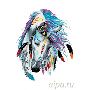 Раскладка Красочная лошадь Раскраска по номерам на холсте Живопись по номерам PA124