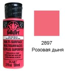 2897 Розовая дыня Для любой поверхности Сатиновая акриловая краска Multi-Surface Folkart Plaid
