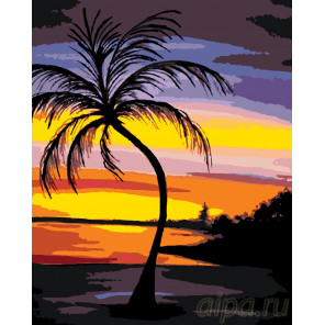  Закат на райском острове Раскраска по номерам на холсте Живопись по номерам RA139