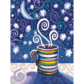  Кофе со звездами Раскраска по номерам на холсте Живопись по номерам RA176