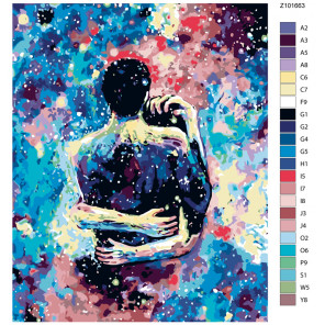 Схема Вселенная любви Раскраска по номерам на холсте Живопись по номерам Z101663