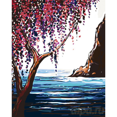  Весна на море Раскраска картина по номерам на холсте RA222