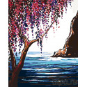 Весна на море Раскраска картина по номерам на холсте