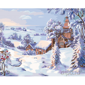  Снежное одеяло Раскраска картина по номерам на холсте KTMK-44766