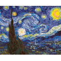 Звездное небо Раскраска картина по номерам на холсте