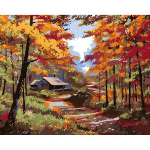 раскладка Осенняя идилия Раскраска картина по номерам на холсте
