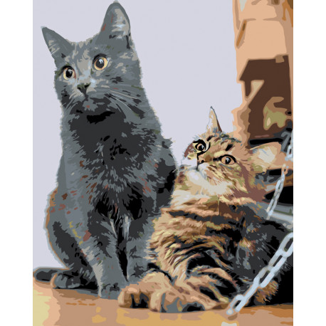  Счастливые котики Раскраска картина по номерам на холсте ARTH-AH326
