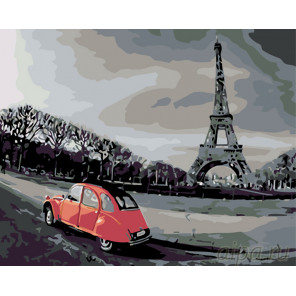 Раскладка Прогулка по Парижу Раскраска по номерам на холсте Живопись по номерам KTMK-47650