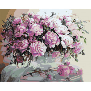 Раскладка Пионовое цветение Раскраска по номерам на холсте Живопись по номерам Z-AB25