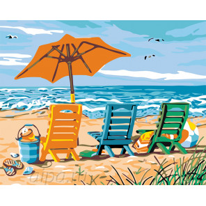  На пляже Раскраска по номерам на холсте Живопись по номерам KTMK-85143