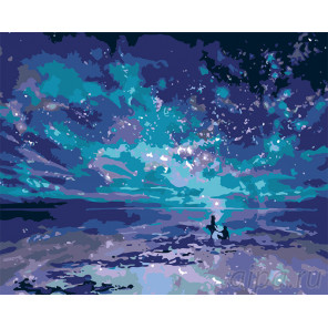 Раскладка Неземное небо Раскраска картина по номерам на холсте KTMK-55399