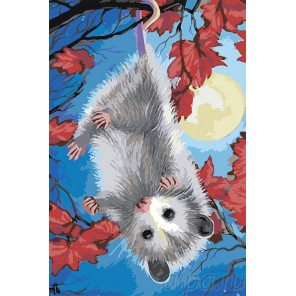 Раскладка Веселый мышонок Раскраска картина по номерам на холсте A596