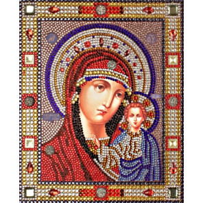  Казанская икона Божьей Матери Алмазная вышивка термостразами Преобрана 0026