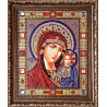 В рамке Казанская икона Божьей Матери Алмазная вышивка термостразами Преобрана 0026