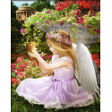 Ангел в саду Алмазная вышивка мозаика