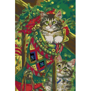Раскладка Рождественские подарки Раскраска картина по номерам на холсте A99