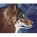 Волк Раскраска картина по номерам на холсте